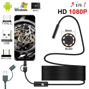 JCWHCAM 3IN1 Type C1080P HD Endoscope 