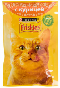 Friskies, для взрослых кошек, с курицей в подливе