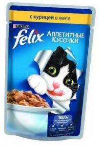 Felix «Аппетитные кусочки» с курицей в желе