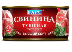 Тушеная свинина «Барс»